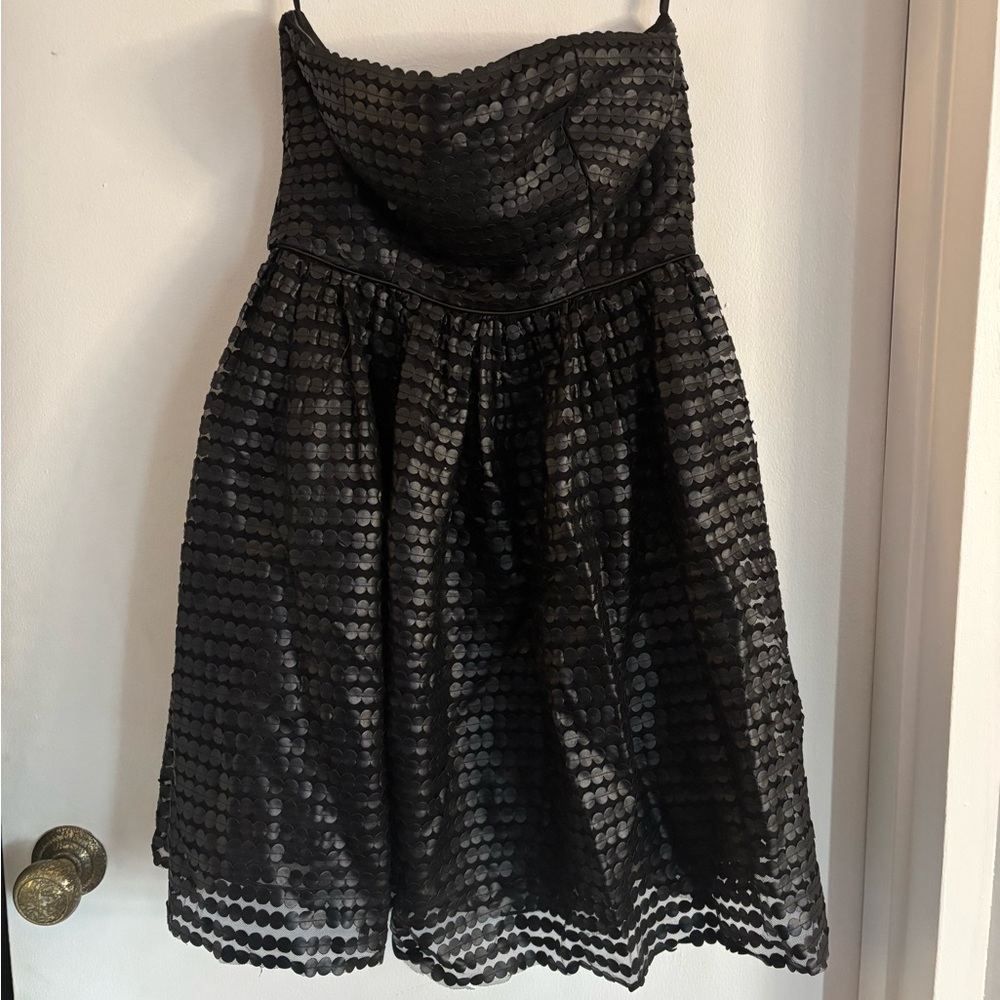 Black Strapless Sequin Dress